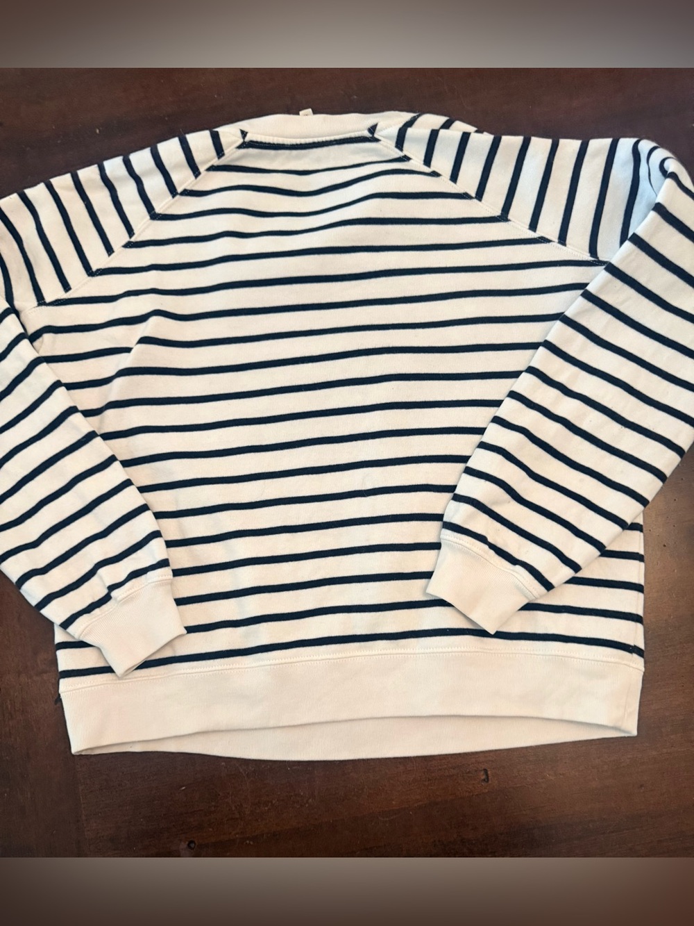 Sezane Amour Cafe Creme Striped Sweatshirt XS - Picture 5 of 8